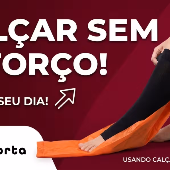 Usando o calçador para vestir meias Venosan - pé fechado