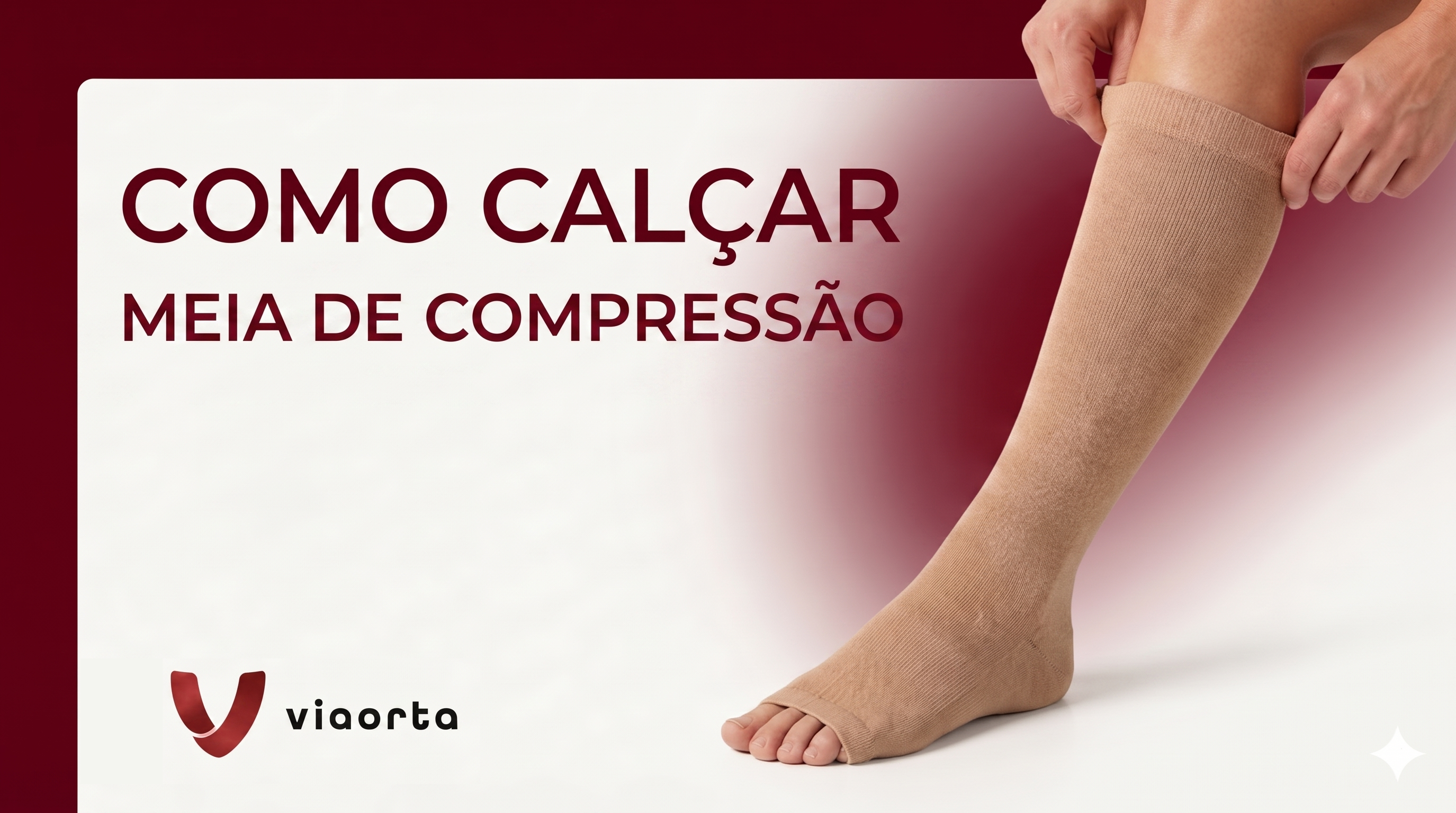 Usando o calçador para vestir meias Venosan - pé aberto