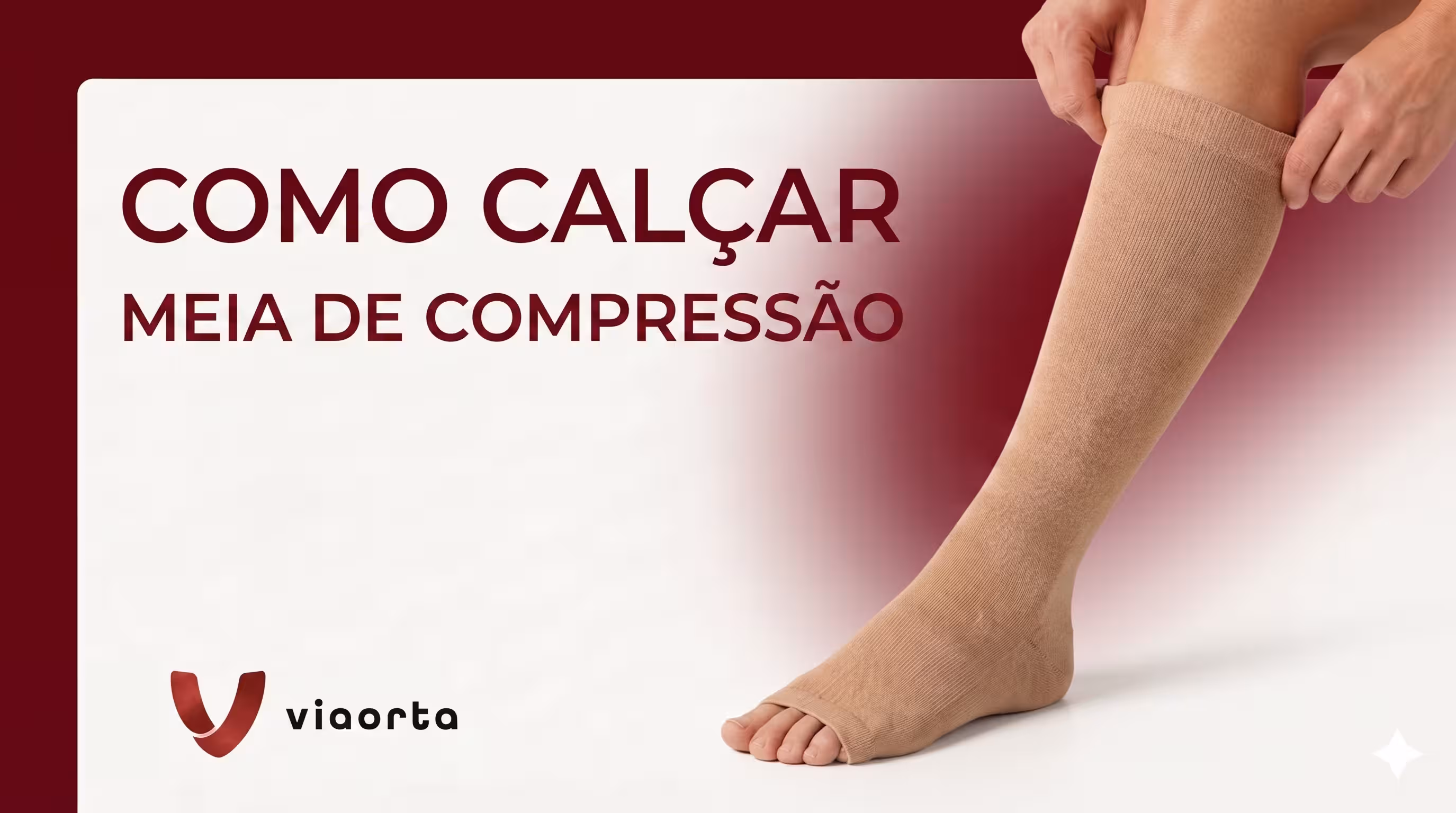 Usando o calçador para vestir meias Venosan - pé aberto