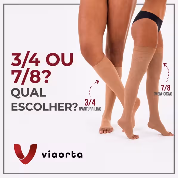 Qual a diferença entre a meia de compressão 3/4 e 7/8? Saiba qual escolher em Natal - RN