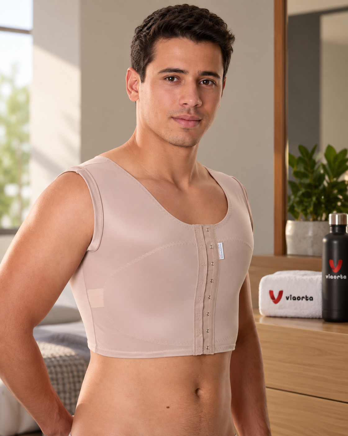 Colete Compressivo Masculino Pós-Cirúrgico para Ginecomastia Íris Compressiva 901