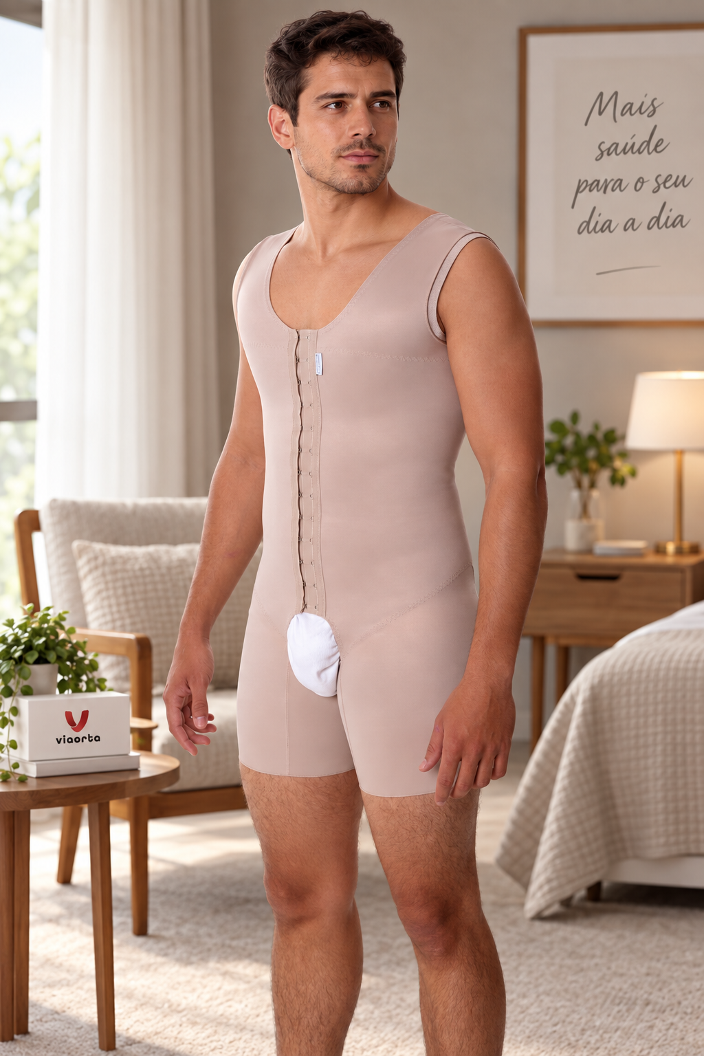 Cinta Modeladora Masculina Pós-Cirúrgica com Coxas Íris 906
