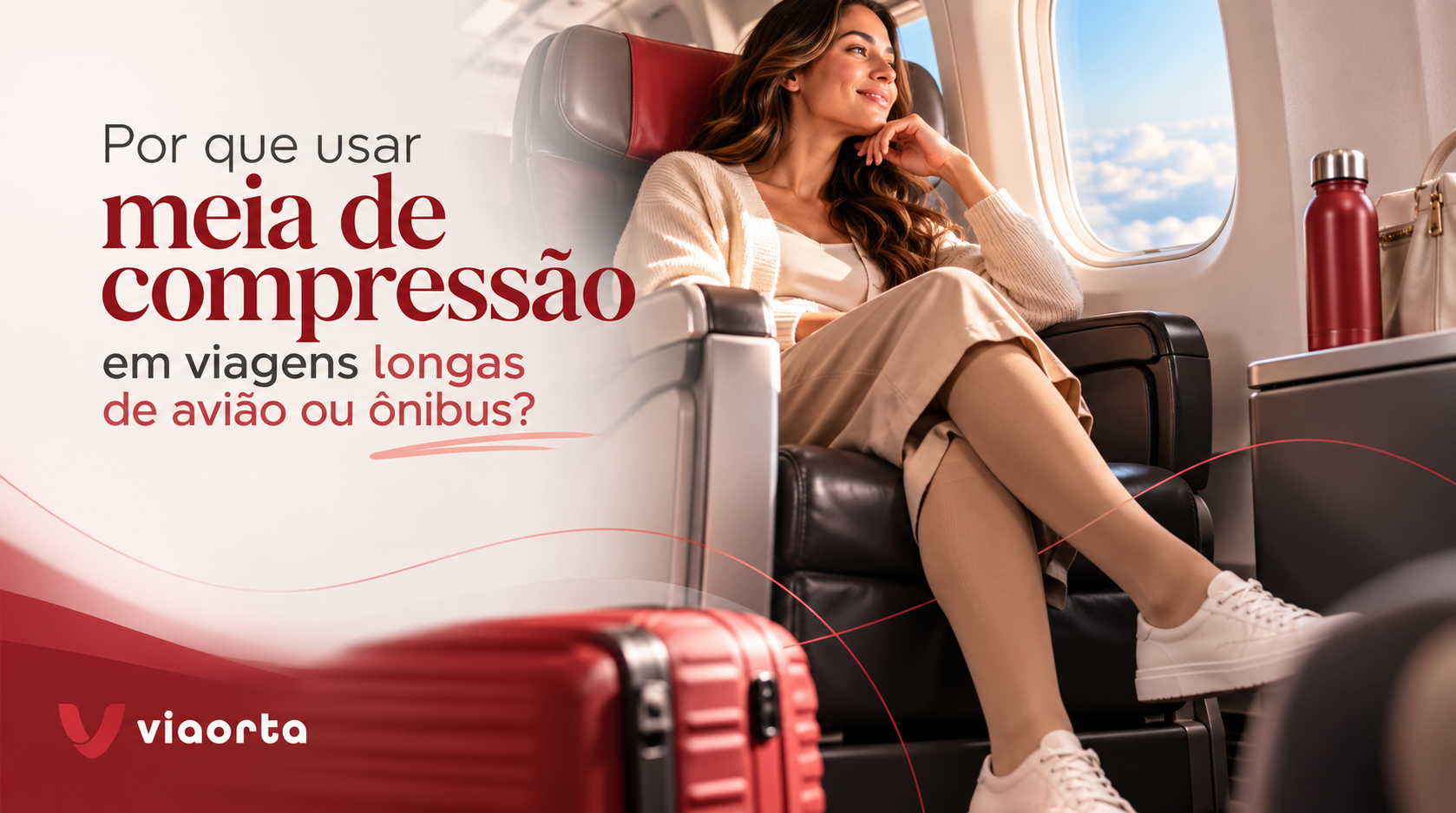 Por que usar meia de compressão em viagens longas de avião ou ônibus?